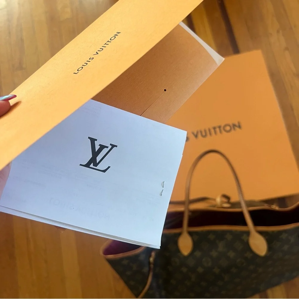 Louis Vuitton Neverful MM monogram EUC tote purse - Picture 10 of 13
